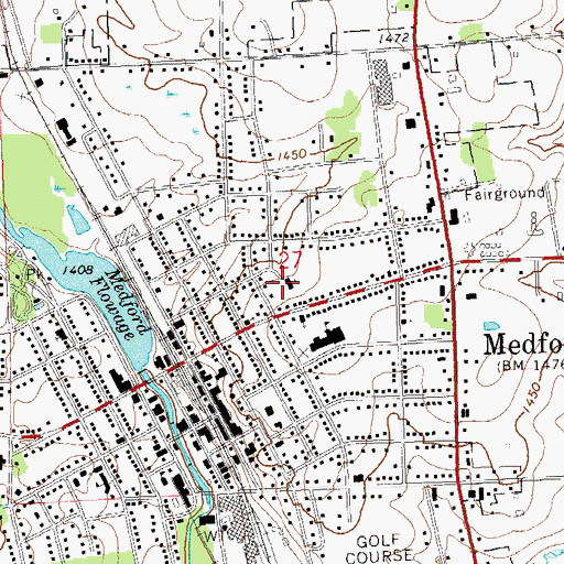 Topographic Map of Immanuel Lutheran School, WI