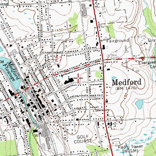 Topographic Map of Medford Area Middle School, WI