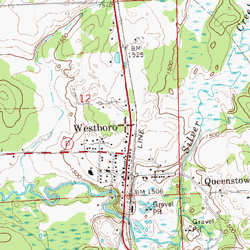 Topographic Map of Northside Cemetery, WI