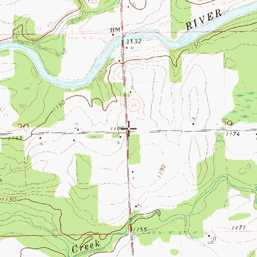 Topographic Map of Riverdale School (historical), WI