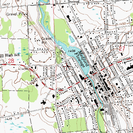 Topographic Map of Saint Pauls Evangelical Lutheran Church, WI