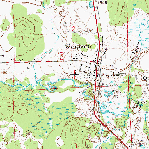 Topographic Map of Silver Creek Elementary School, WI