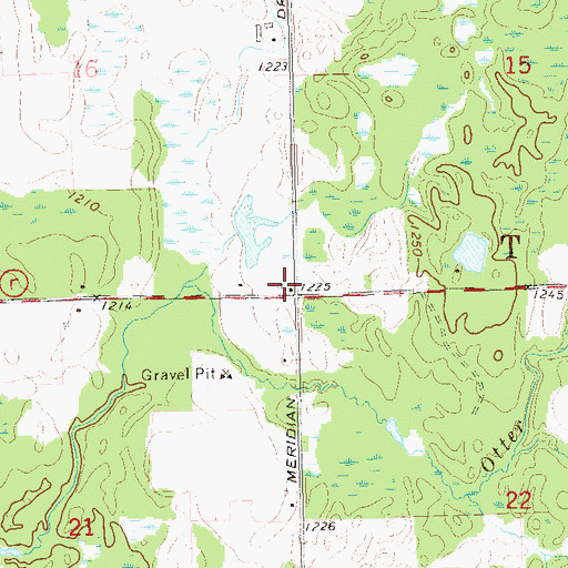 Topographic Map of Westland School (historical), WI