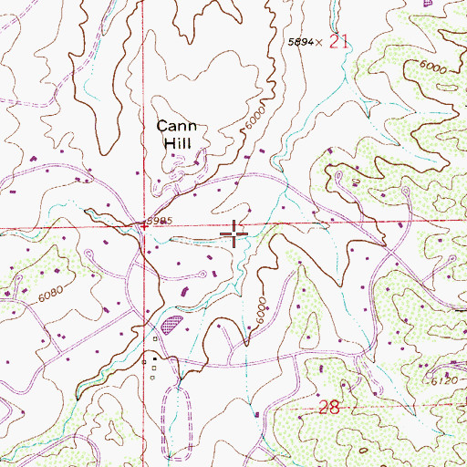 Topographic Map of Rainbow Creek, CO