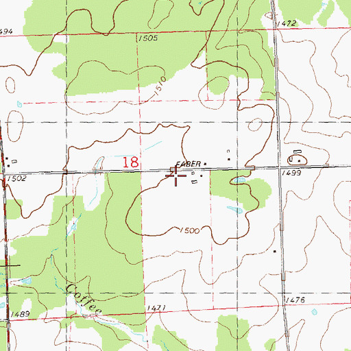 Topographic Map of Woodville School (historical), WI