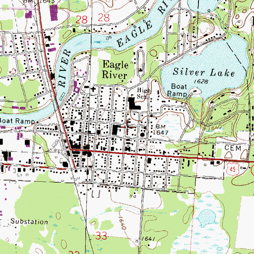 Topographic Map of Christ Lutheran Church, WI