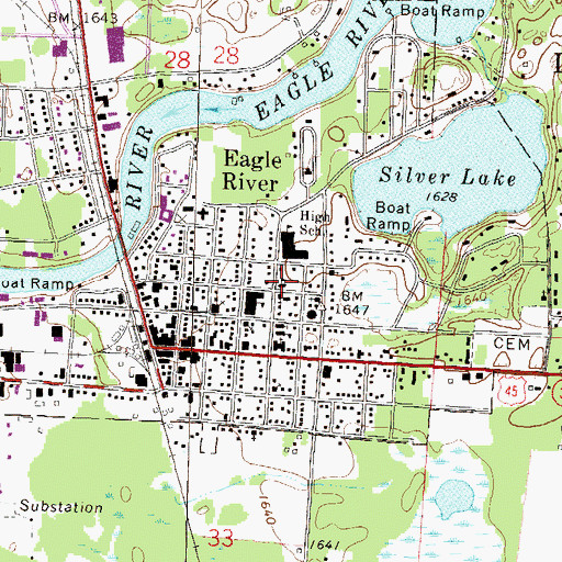 Topographic Map of Christ Lutheran School, WI
