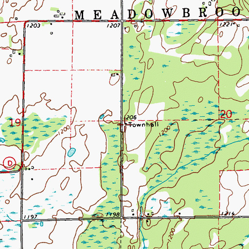 Topographic Map of Brunette School (historical), WI