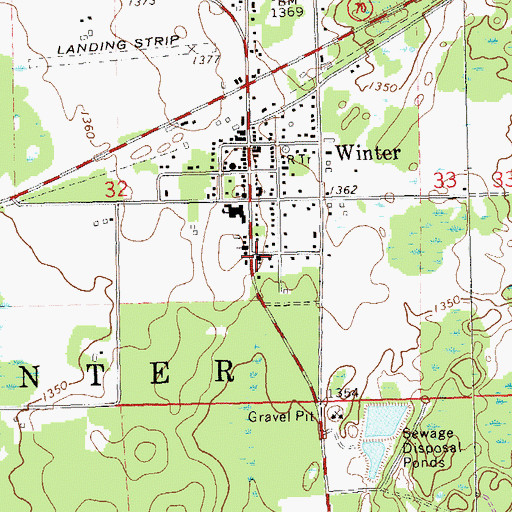 Topographic Map of Evangelical Free Church, WI