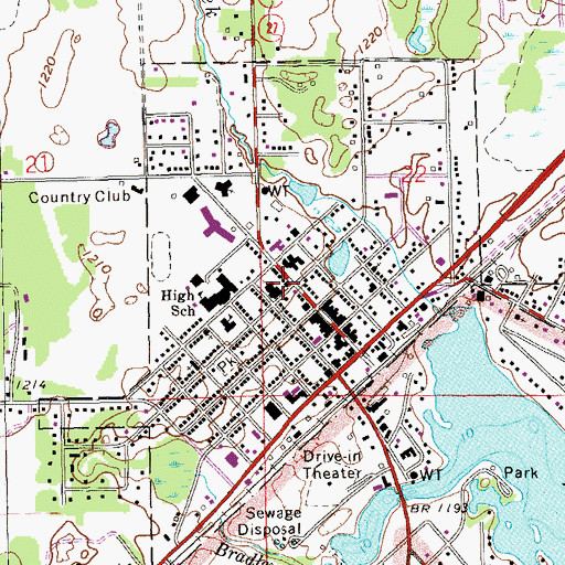 Topographic Map of First Congregational Church, WI