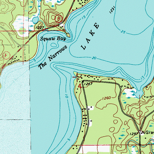 Topographic Map of Indian Point, WI