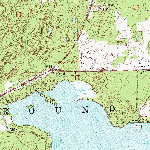 Topographic Map of Jackson School (historical), WI