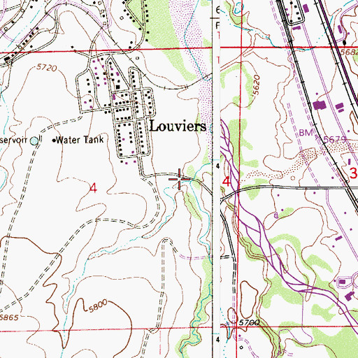 Topographic Map of Indian Creek, CO