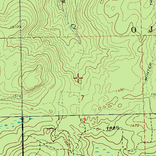 Topographic Map of O K Camp (historical), WI