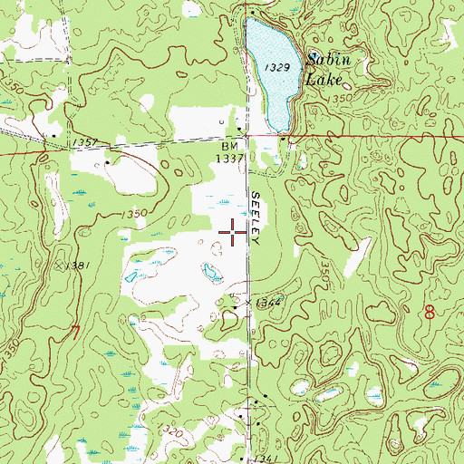 Topographic Map of Sabin School (historical), WI