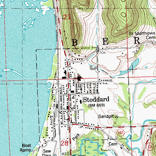Topographic Map of Stoddard Elementary School, WI
