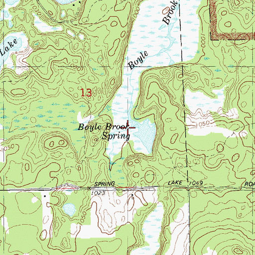 Topographic Map of Boyle Brook Spring, WI