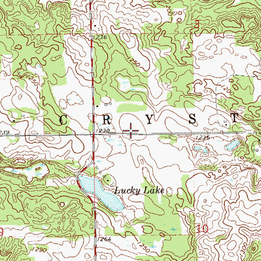 Topographic Map of Fairview School (historical), WI