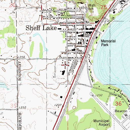 Topographic Map of Lake Park Alliance Church, WI