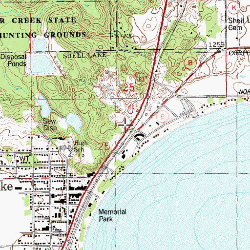Topographic Map of Museum of Woodcarving, WI