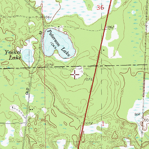 Topographic Map of Northwood School, WI