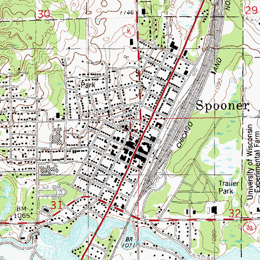 Topographic Map of Saint Albans Episcopal Church, WI