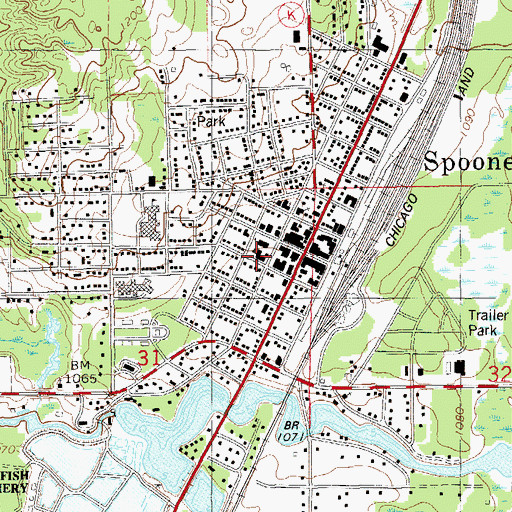 Topographic Map of Saint Francis De Sales Roman Catholic Church, WI
