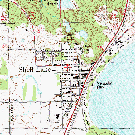 Topographic Map of Saint Joseph Catholic Church, WI