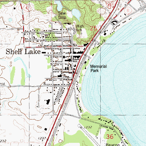 Topographic Map of Saint Stephens Episcopal Church, WI
