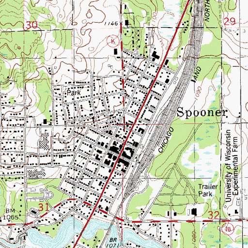 Topographic Map of Seventh Day Adventist Church, WI