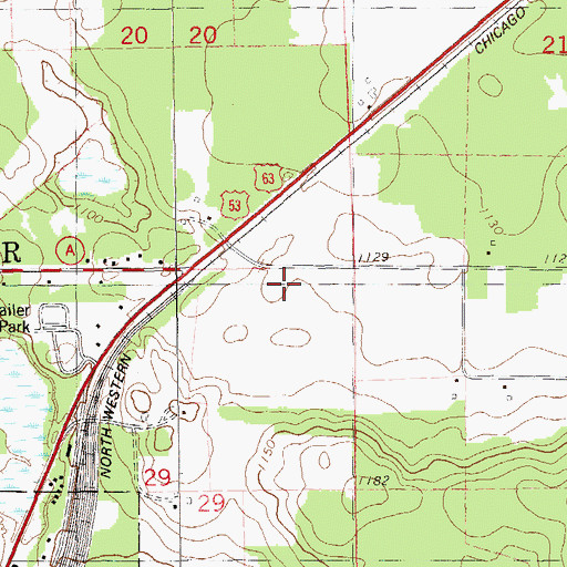 Topographic Map of Spooner Health System Hospital, WI