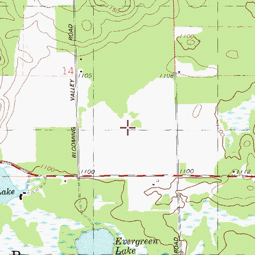 Topographic Map of Spooner Municipal Airport (historical), WI