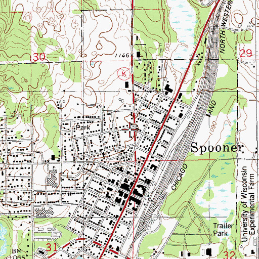 Topographic Map of Wesleyan Methodist Church (historical), WI