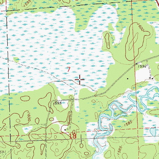 Topographic Map of Charles Lake (historical), WI