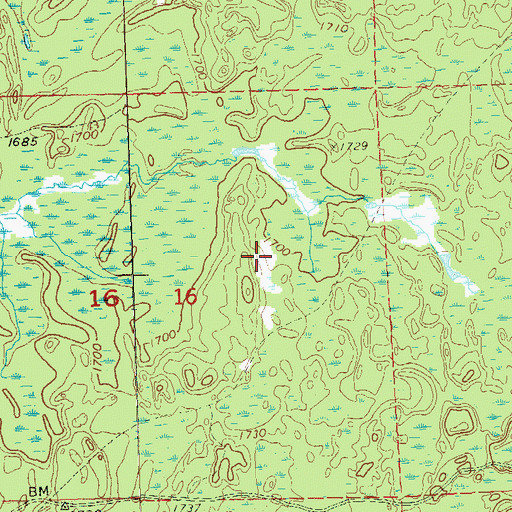 Topographic Map of Kerstein Camp (historical), WI