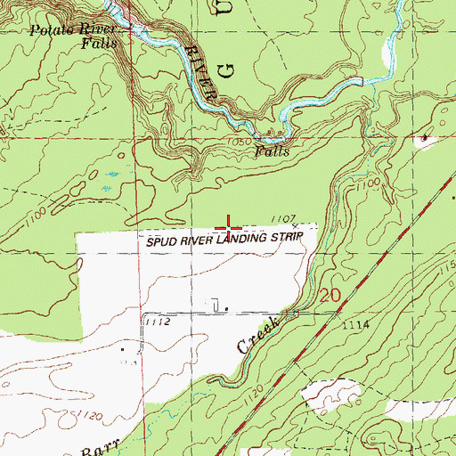 Topographic Map of Spud River Landing Strip (historical), WI