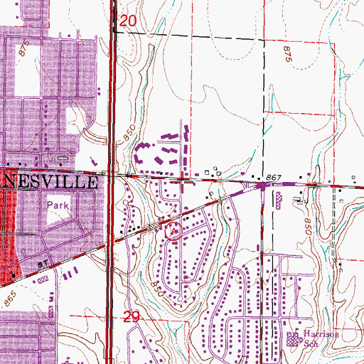 Topographic Map of Bethel Baptist Church, WI