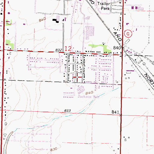 Topographic Map of Burbank Park, WI