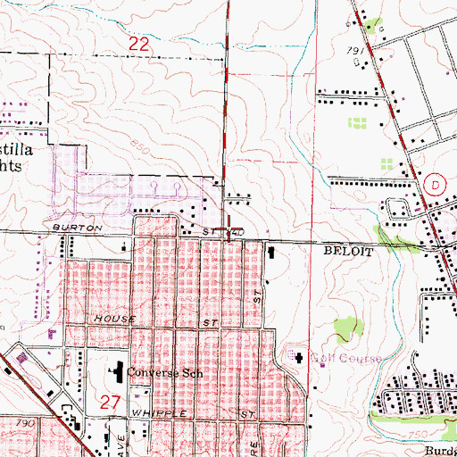 Topographic Map of Calvary Tabernacle Church, WI