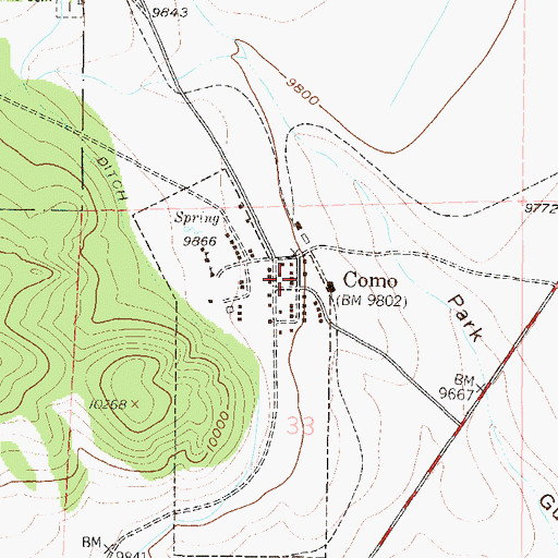 Topographic Map of Como, CO