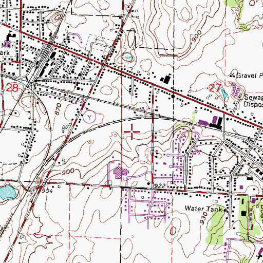Topographic Map of Central Park, WI
