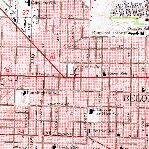 Topographic Map of Christ United Methodist Church, WI