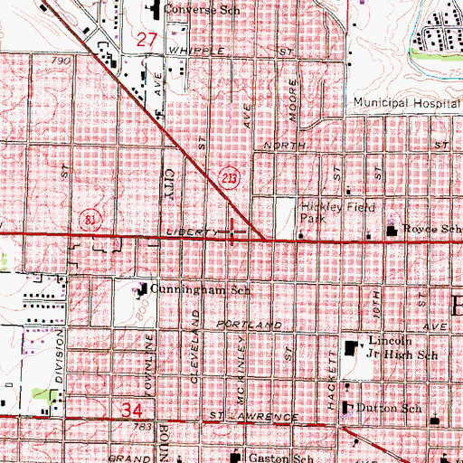 Topographic Map of Church of God of Prophecy, WI