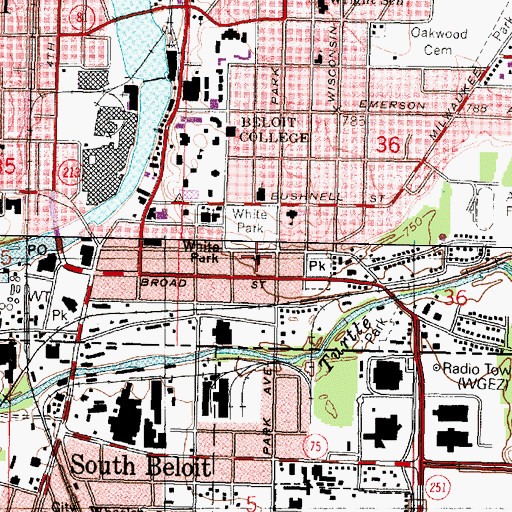 Topographic Map of Church of Saint Thomas the Apostle, WI