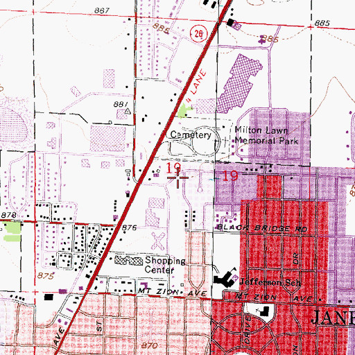 Topographic Map of Church of the Nazarene, WI