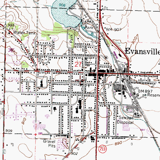 Topographic Map of Congregational United Church of Christ, WI