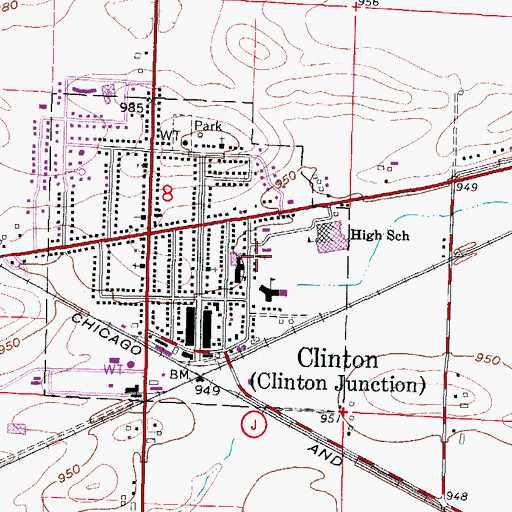 Topographic Map of Emmanuel Reformed Church, WI