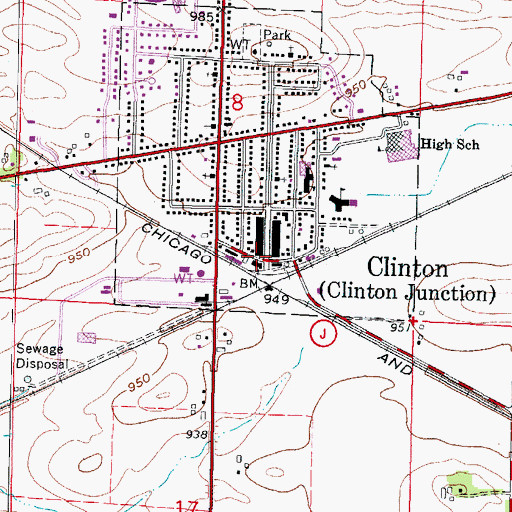 Topographic Map of Exalt Him Fellowship Church, WI