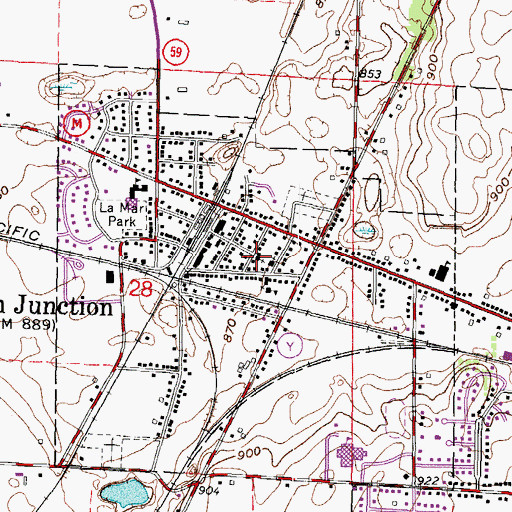 Topographic Map of Faith United Methodist Church, WI
