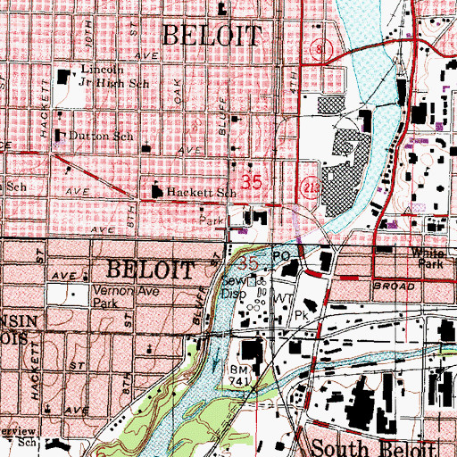 Topographic Map of First Church of Christ Scientist (historical), WI